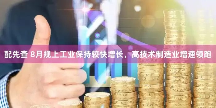 配先查 8月规上工业保持较快增长，高技术制造业增速领跑
