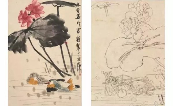 欧皇证券 看了齐白石的这些画稿，才知道写意画不是乱来的！